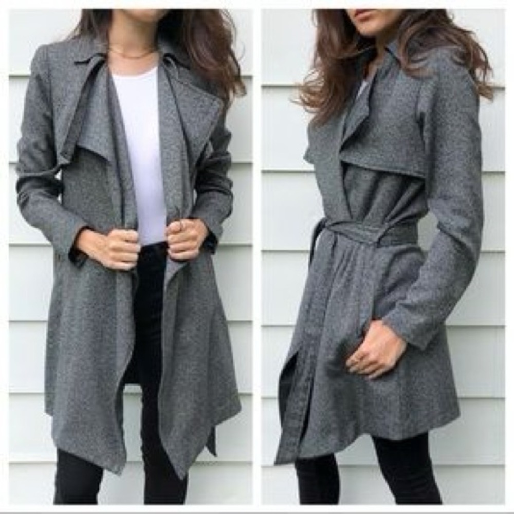 1.State Stylish Gray Trench Coat - Small